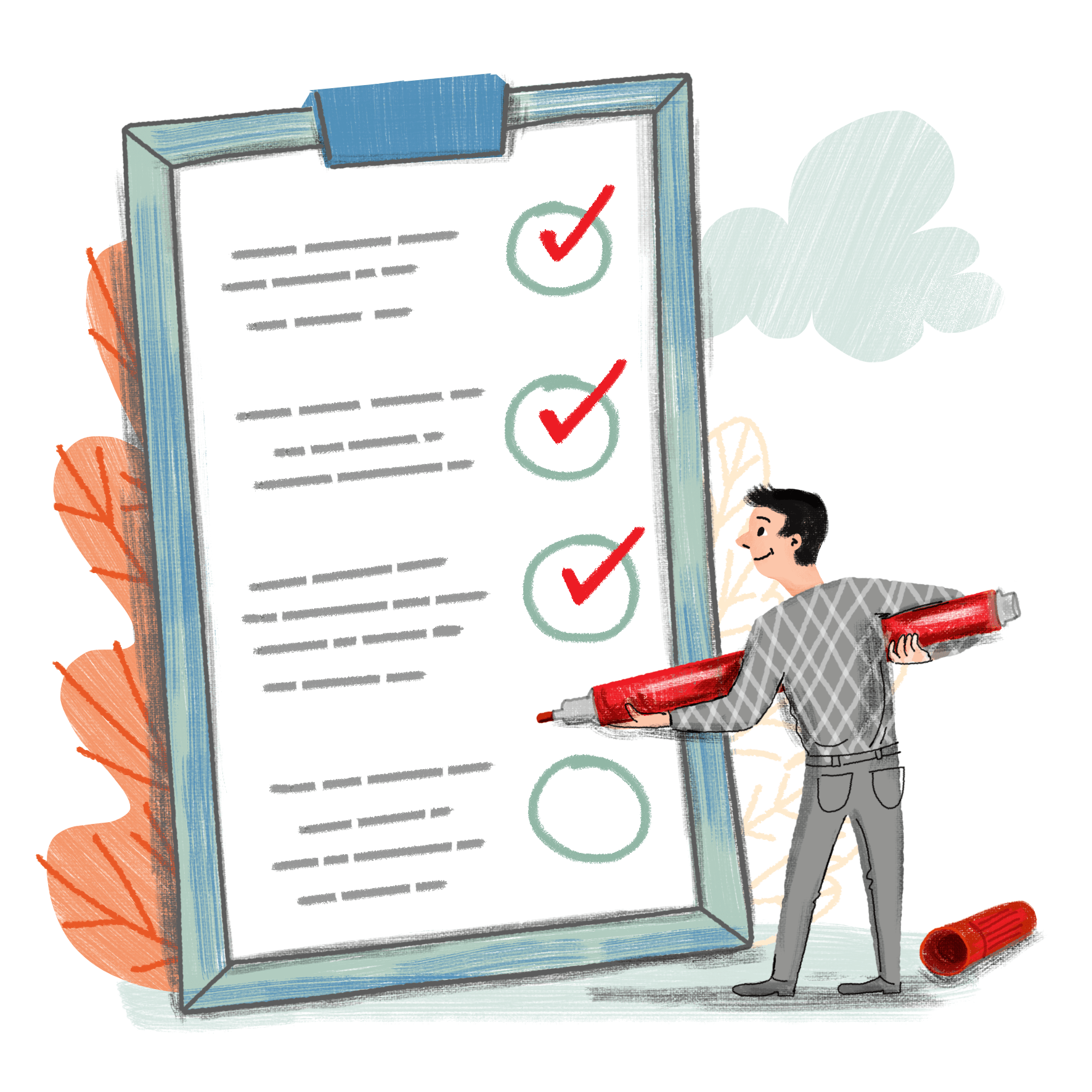 How to Do a Soft Skills Evaluation; a man ticking off his list

