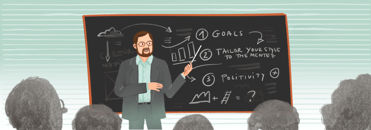 The Teacher’s Toolbox: Three Tips to Being a More Effective Mentor; mentor giving lecture